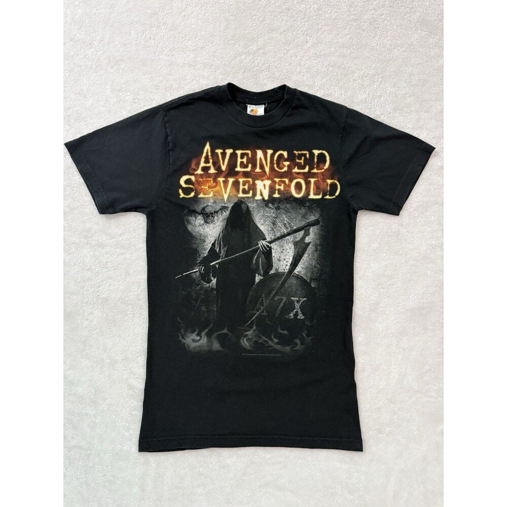 2013 Avenged Sevenfold A7X Grim Reaper Heavy Metal Band T-Shirt Size Small Grunt